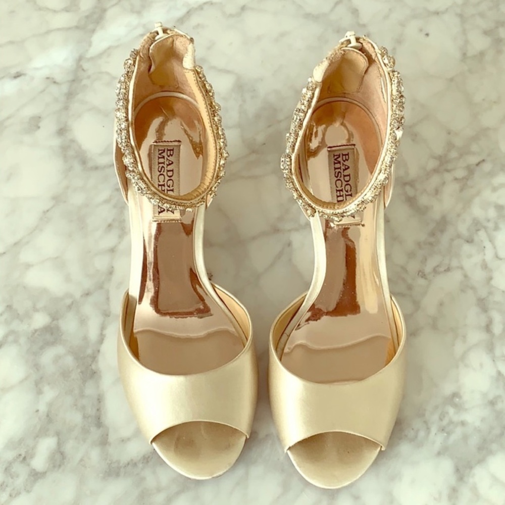satin wedge shoes